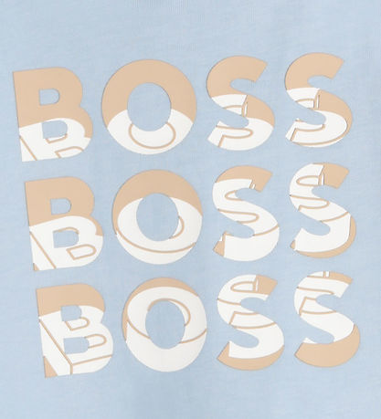 BOSS T-shirt - Persian Blue m. Print BOSS T-shirt - Persian Blue m. Print