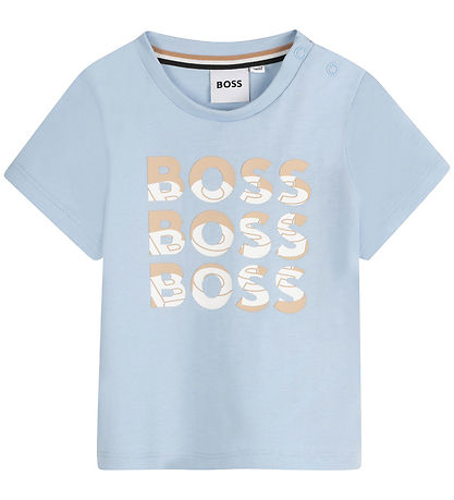 BOSS T-shirt - Persian Blue m. Print BOSS T-shirt - Persian Blue m. Print