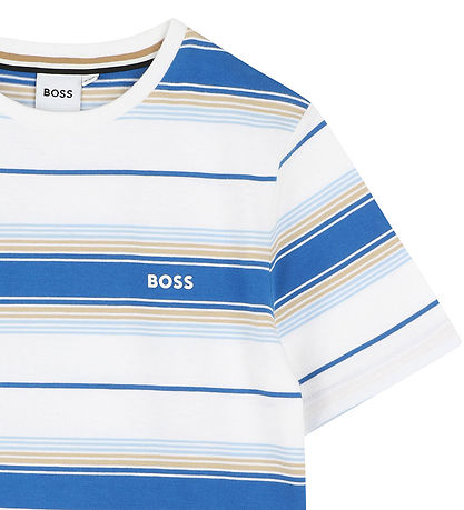 BOSS T-shirt - Lyseblå/Hvidstribet BOSS T-shirt - Lyseblå/Hvidstribet