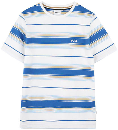 BOSS T-shirt - Lyseblå/Hvidstribet BOSS T-shirt - Lyseblå/Hvidstribet
