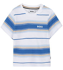 BOSS T-shirt - Lyseblå/Hvidstribet BOSS T-shirt - Lyseblå/Hvidstribet