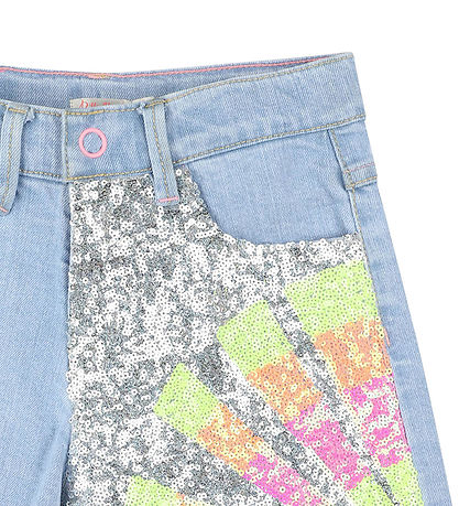 Billieblush Shorts - Denim - Double Stone/Bleach m. Pailletter