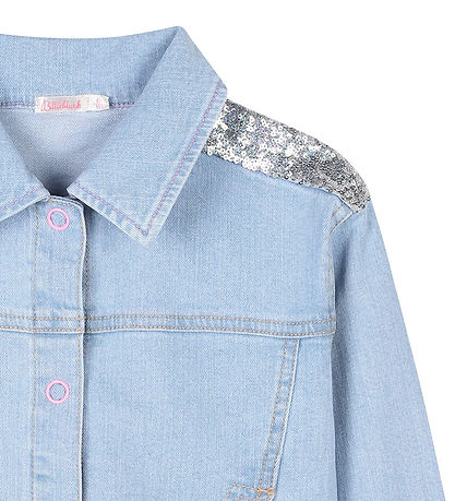 Billieblush Denimjakke - Double Stone/Bleach m. Pailletter