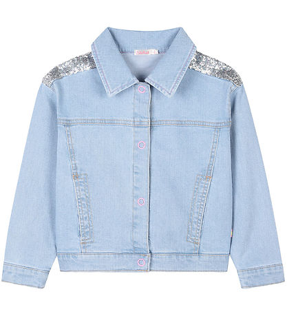 Billieblush Denimjakke - Double Stone/Bleach m. Pailletter