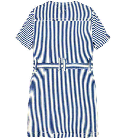 Tommy Hilfiger Kjole - Striped Denim - Blå/Hvid Tommy Hilfiger Kjole - Striped Denim - Blå/Hvid