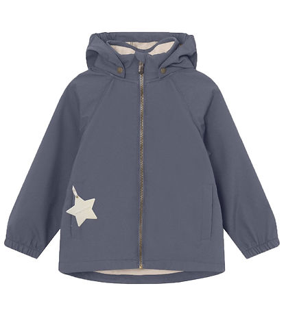 Mini A Ture Softshell Jacket w. Fleece - MatAden - Ombre Blue