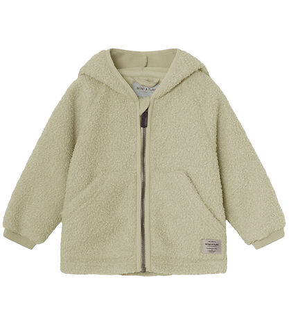 Mini A Ture Fleecejakke - Teddy - MatLiff - Elm Green Mini A Ture Fleecejakke - Teddy - MatLiff - Elm Green