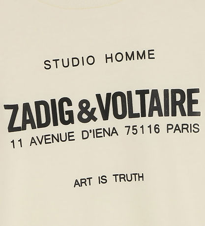 Zadig & Voltaire T-paita - Offwhite M. Tulosta