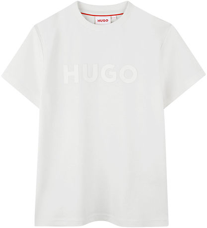 T-Shirt HUGO - Blanc av. Logo