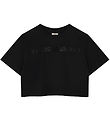 Little Marc Jacobs T-shirt - Cropped - Sort m. Similisten Little Marc Jacobs T-shirt - Cropped - Sort m. Similisten