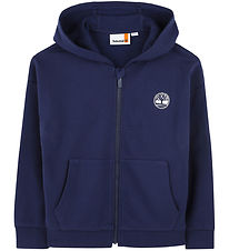 Timberland Cardigan m. Hætte - Medieval Blue Timberland Cardigan m. Hætte - Medieval Blue