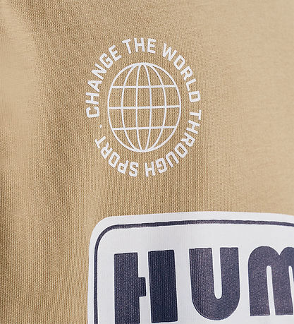 Hummel T-shirt - hmlRolf - Cornstalk m. Logoprint Hummel T-shirt - hmlRolf - Cornstalk m. Logoprint