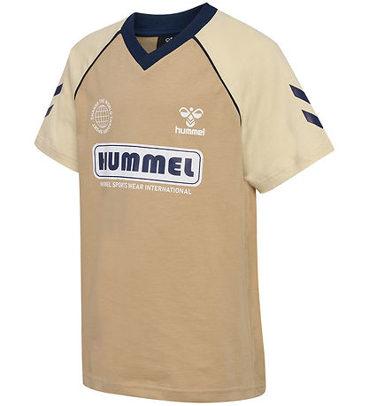 Hummel T-shirt - hmlRolf - Cornstalk m. Logoprint Hummel T-shirt - hmlRolf - Cornstalk m. Logoprint