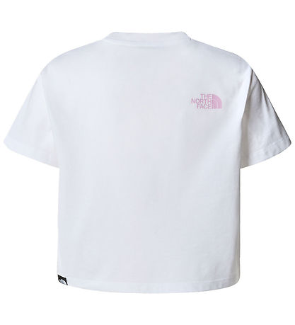 The North Face T-shirt - Cropped - Easy - Hvid/Cyber Pink