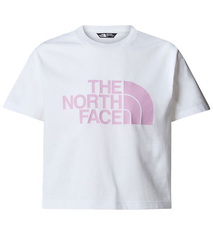 The North Face T-shirt - Cropped - Easy - Hvid/Cyber Pink The North Face T-shirt - Cropped - Easy - Hvid/Cyber Pink