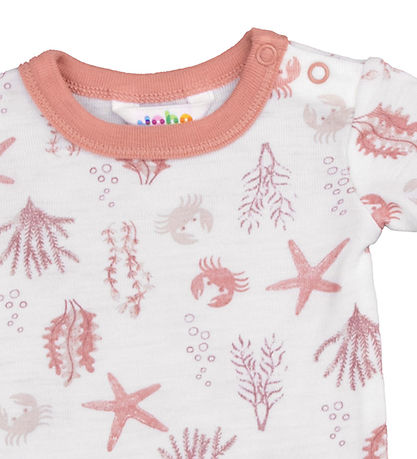 Joha Body k/æ - Uld - Lyserød m. Print Joha Body k/æ - Uld - Lyserød m. Print