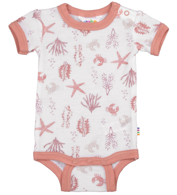 Joha Body k/æ - Uld - Lyserød m. Print