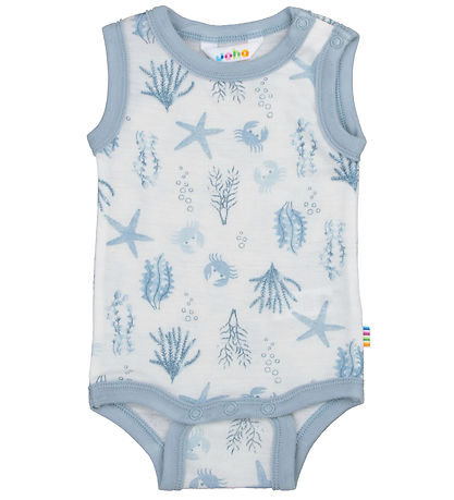 Joha Body u/æ - Uld - Lyseblå m. Print Joha Body u/æ - Uld - Lyseblå m. Print