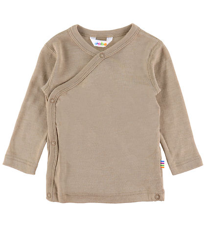 Joha Bluse m. Slå-om - Uld/Silke - Beige Joha Bluse m. Slå-om - Uld/Silke - Beige