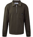 Hound Sweatshirt m. Lynlås - Armgrøn Hound Sweatshirt m. Lynlås - Armgrøn