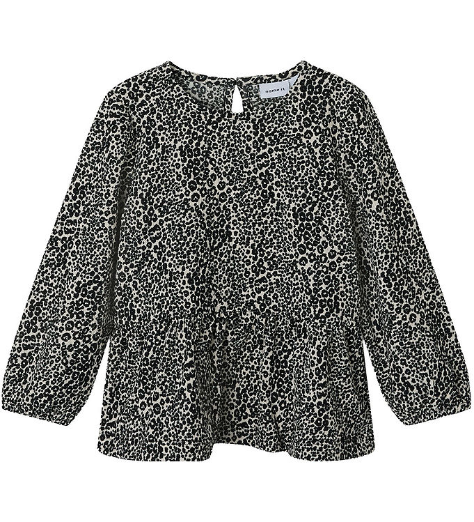 NAME IT Langærmet Leo Bluse Simone Black