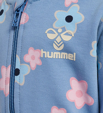 Hummel Cardigan - hmlRinna - Faded Denim m. Blomster