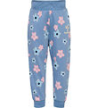 Hummel Sweatpants - hmlRinna - Faded Denim m. Blomster Hummel Sweatpants - hmlRinna - Faded Denim m. Blomster