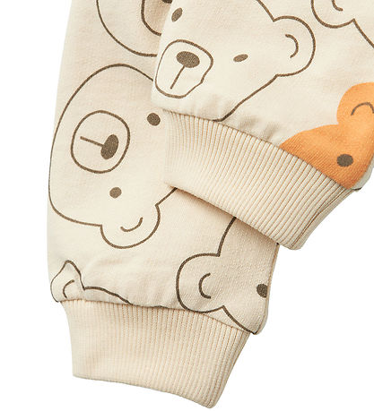 Name It Sweatpants - NbnBare - Summer Sand m. Bjørne