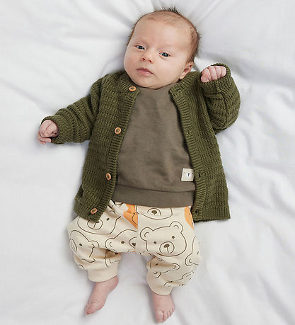 Name It Sweatpants - NbnBare - Summer Sand m. Bjørne
