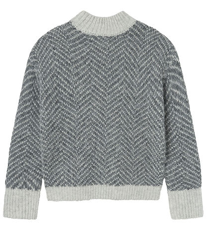 LMTD Bluse - Strik - NlfNildes - Dark Grey Melange/Light Grey Me