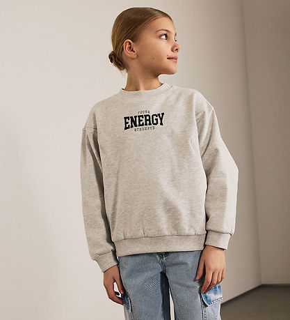 Name It Sweatshirt - NkfBoida - Light Grey Melange Name It Sweatshirt - NkfBoida - Light Grey Melange