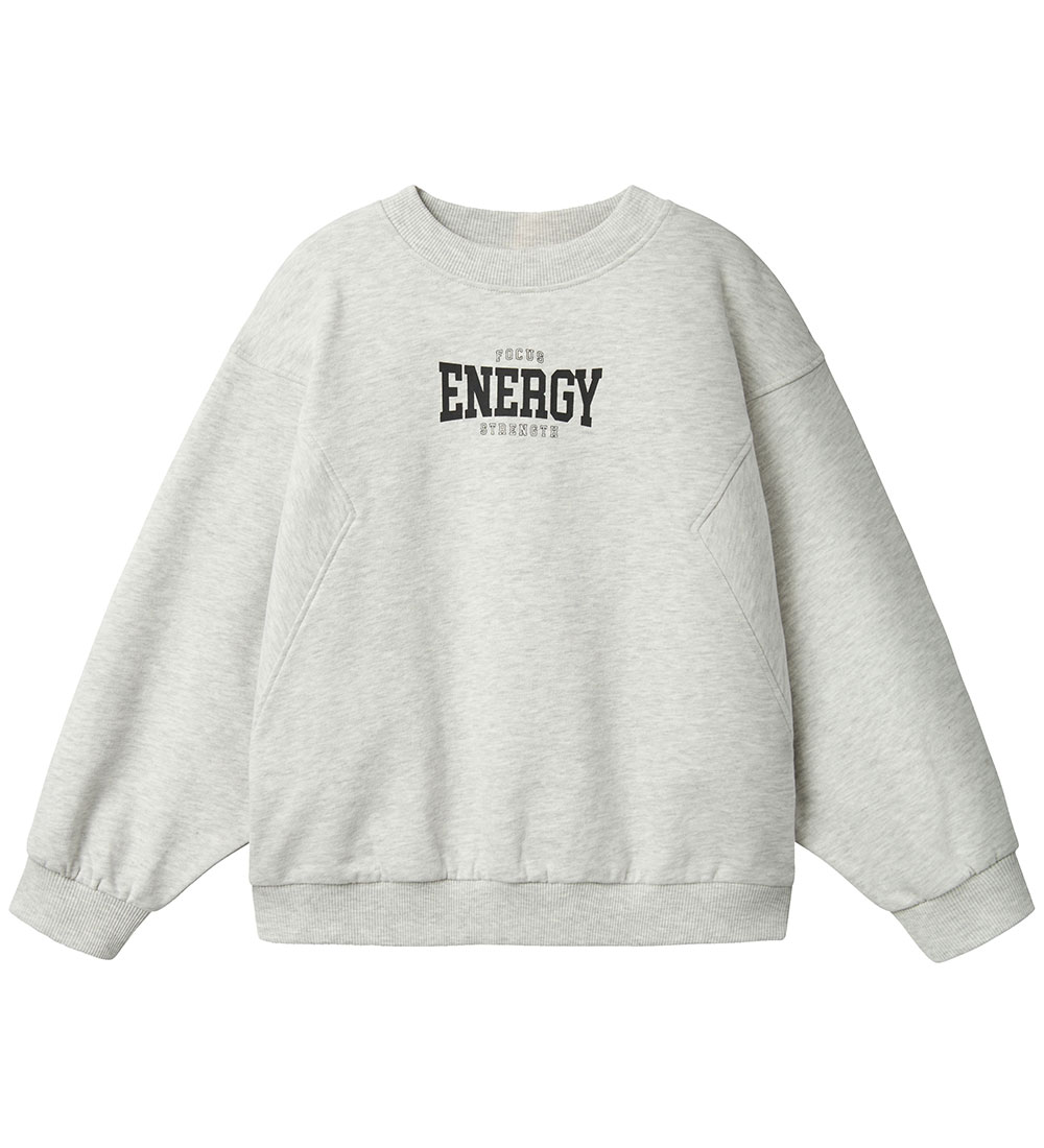 Name It Sweatshirt - NkfBoida - Light Grey Melange - Name It - 6 Jahre (116) - Sweatshirts