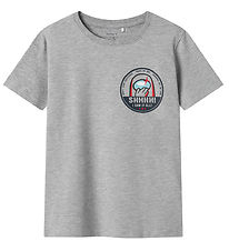 Name It T-shirt - NkmJett Among Us - Grey Melange m. Print Name It T-shirt - NkmJett Among Us - Grey Melange m. Print