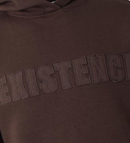 Hound Hættetrøje - Mørkebrun m. Tekst