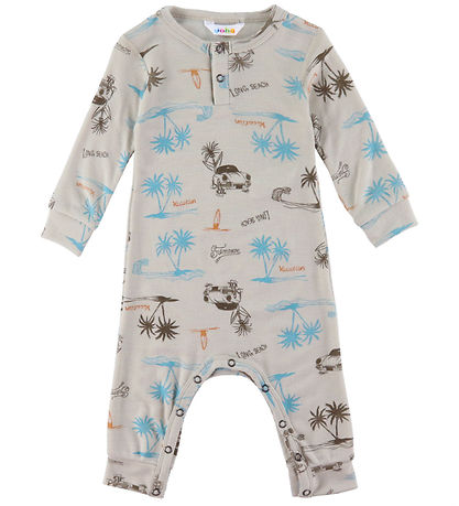 Joha Heldragt - Uld/Silke - Beige m. Print Joha Heldragt - Uld/Silke - Beige m. Print