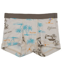 Joha Boxershorts - Uld/Silke - Beige m. Print Joha Boxershorts - Uld/Silke - Beige m. Print