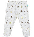Joha Leggings m. Fødder - Off White m. Print Joha Leggings m. Fødder - Off White m. Print