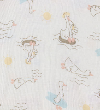 Joha Bluse - Uld/Silke - Off White m. Print Joha Bluse - Uld/Silke - Off White m. Print