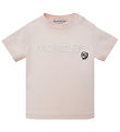 Moncler  T-shirt - Rosa m. Hvid Moncler  T-shirt - Rosa m. Hvid