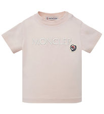 Moncler T-shirt - Rosa m. Vit Moncler T-shirt - Rosa m. Vit