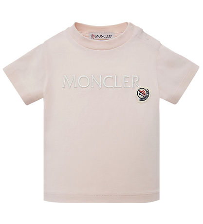 Moncler T-shirt - Rosa m. Vit