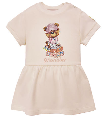 Moncler Sweatkjole - Rosa m. Bamse Moncler Sweatkjole - Rosa m. Bamse