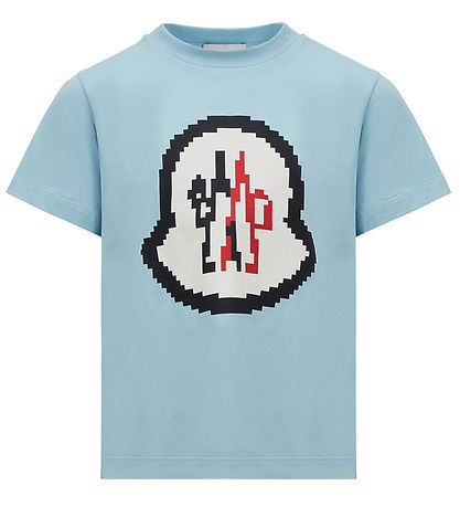 Moncler T-shirt - Open Blue m. Logo Moncler T-shirt - Open Blue m. Logo