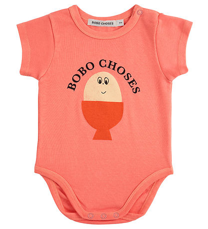 Bobo Choses Bodysuit k/æ - Morning Egg - Coral Pink