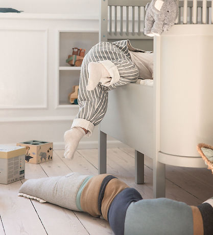 Sebra Pude - Strikket - 190 cm - Sleepy Croc - Dusty Blue Mix Sebra Pude - Strikket - 190 cm - Sleepy Croc - Dusty Blue Mix