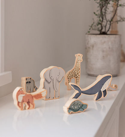 Sebra Puslespil - Træ - 8 Brikker - World Of Sebra