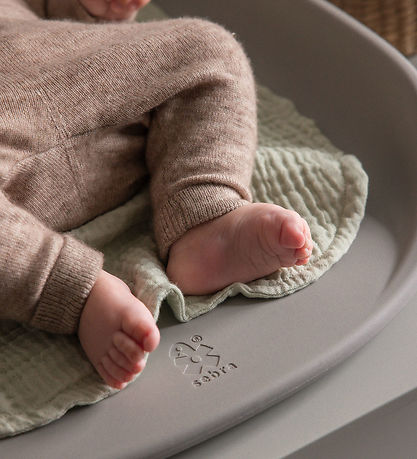 Sebra Pusleunderlag - 2-pak - Musselin - Mist Green Sebra Pusleunderlag - 2-pak - Musselin - Mist Green