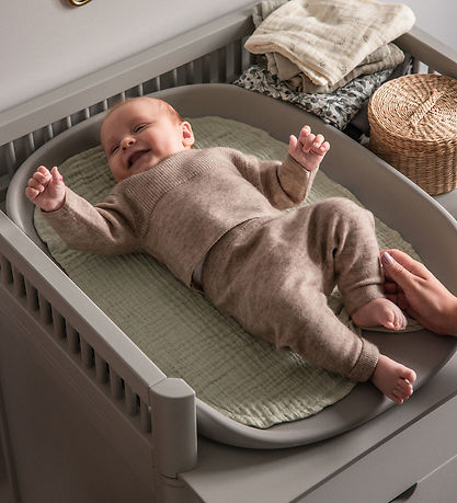 Sebra Pusleunderlag - 2-pak - Musselin - Mist Green