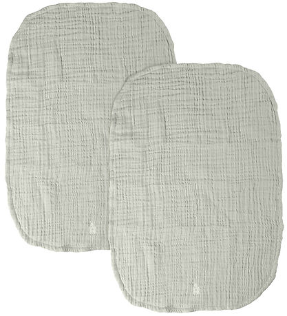 Sebra Pusleunderlag - 2-pak - Musselin - Mist Green Sebra Pusleunderlag - 2-pak - Musselin - Mist Green