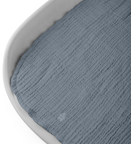 Sebra Pusleunderlag - 2-pak - Musselin - Forest Lake Blue Sebra Pusleunderlag - 2-pak - Musselin - Forest Lake Blue